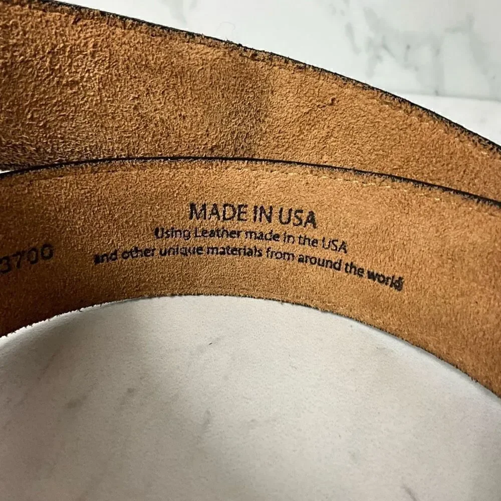 JUSTIN BOOTS Two Tone Leather Belt